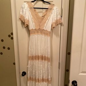 Spell & The Gypsy white and cream maxi dress